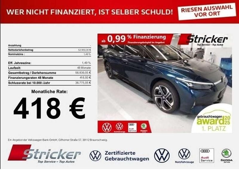 Aquamarinblau metallic Gebraucht 2024 VW ID.7 GTX Limousine | 52.949 € (Superpreis) - Bild 1/3