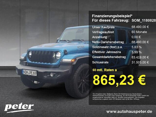 Hydro blue Gebraucht 2024 Jeep Wrangler Sahara SUV | 68.490 € (Teuer) - Bild 1/4
