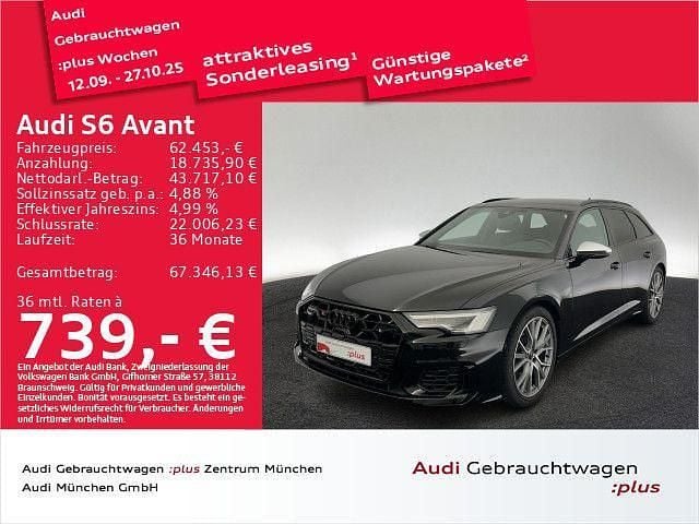 Mythosschwarz metallic Gebraucht 2024 Audi S6 Sport Kombi | 62.453 € (Superpreis) - Bild 1/2