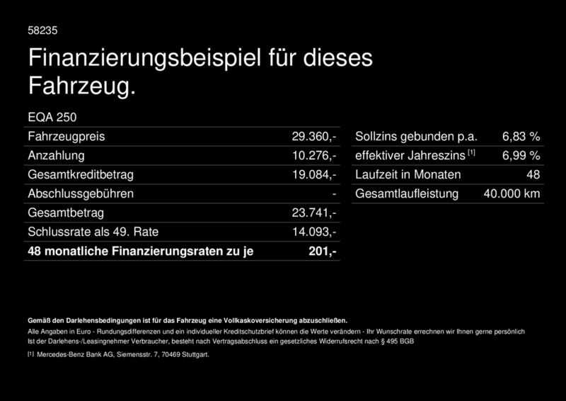 Gebraucht Mercedes EQA250 Progressive 139 kW (190 PS) 2021 Weiß SUV