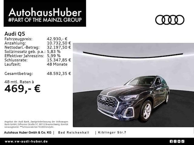 Mythosschwarz metallic Gebraucht 2023 Audi Q5 S-Line SUV | 42.930 € (Guter Preis) - Bild 1/4