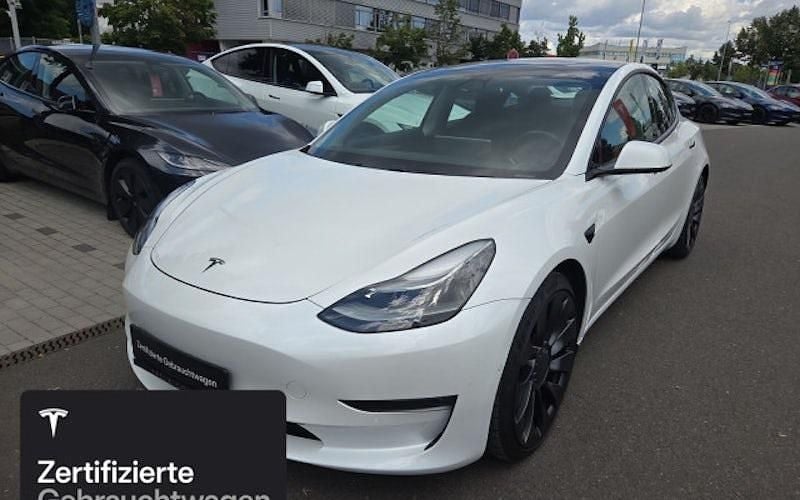 Weiß Gebraucht 2021 Tesla Model 3 Performance Limousine | 27.300 € (Guter Preis) - Bild 1/4