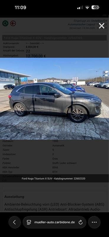 Gebraucht Ford Kuga Titanium X 190 PS (139 kW) 2020 Grau SUV