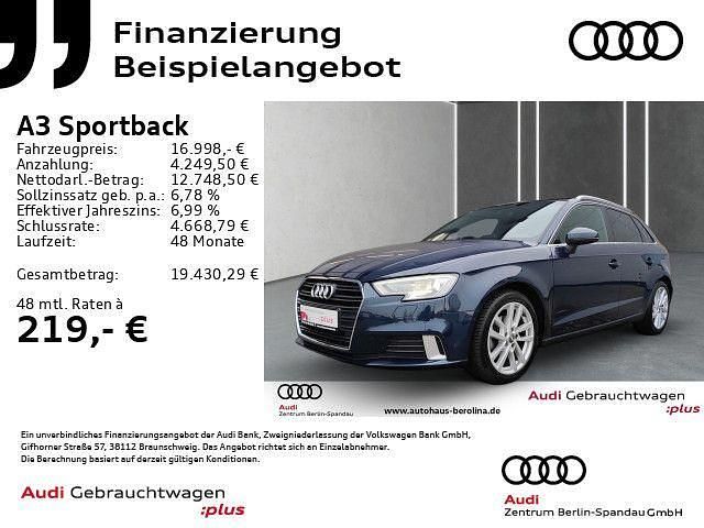 Kosmosblau metallic Gebraucht 2017 Audi A3 Sport Limousine | 16.998 € (Guter Preis) - Bild 1/4