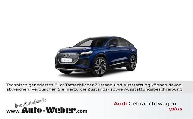 Navarrablau metallic Gebraucht 2022 Audi Q4 Sportback e-tron Ambiente SUV | 30.590 € (Fairer Preis) - Bild 1/4