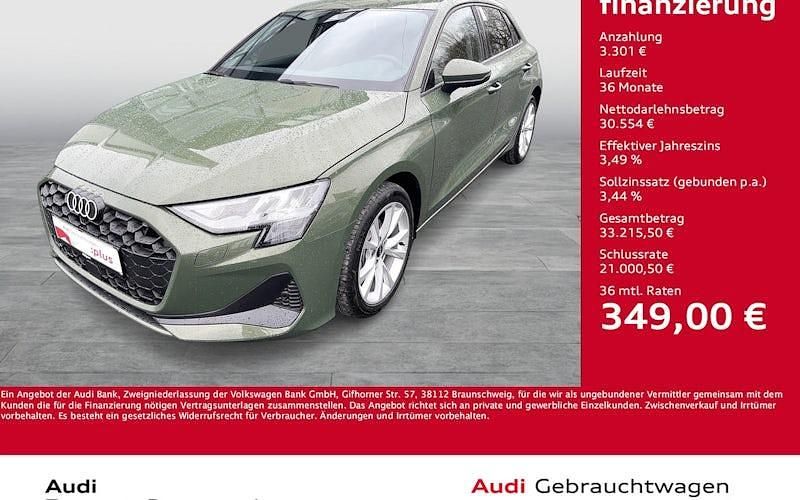 Grün Gebraucht 2024 Audi A3 Ambiente Limousine | 33.855 € (Guter Preis) - Bild 1/4