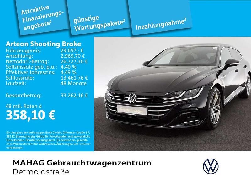 Deep black perleffekt Gebraucht 2022 VW Arteon R-line Kombi | 27.846 € (Fairer Preis) - Bild 1/2