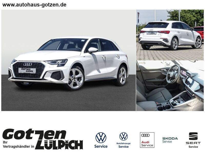 Ibisweiss Gebraucht 2023 Audi A3 Sportback S-Line Limousine | 29.890 € (Fairer Preis) - Bild 1/4