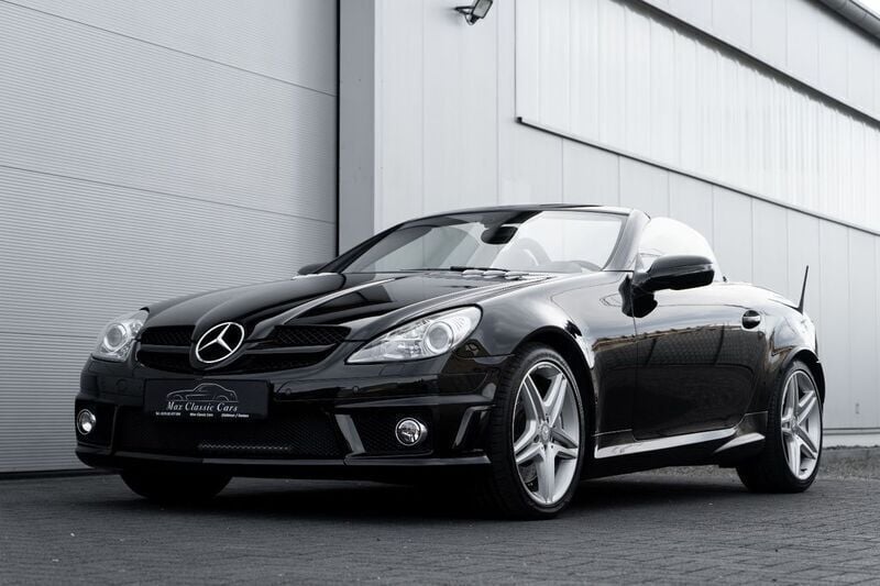 Schwarz Gebraucht 2009 Mercedes SLK55 AMG AMG Cabrio | 35.490 € (Fairer Preis) - Bild 1/4