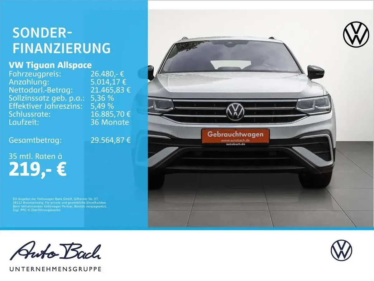 Gebraucht VW Tiguan Allspace Move 150 PS (110 kW) 2023 Pure white SUV