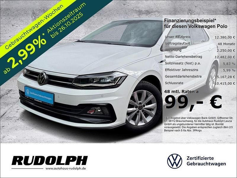 Weiss Gebraucht 2021 VW Polo Highline Kleinwagen | 12.380 € (Fairer Preis) - Bild 1/4