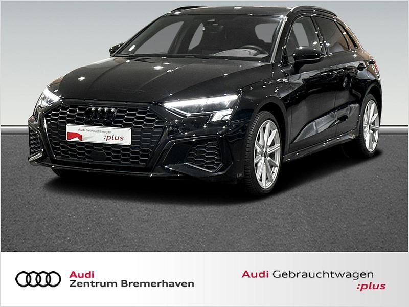 Mythosschwarz (schwarz) Gebraucht 2024 Audi A3 Sportback e-tron S-Line Kleinwagen | 36.680 € (Etwas zu teuer) - Bild 1/4