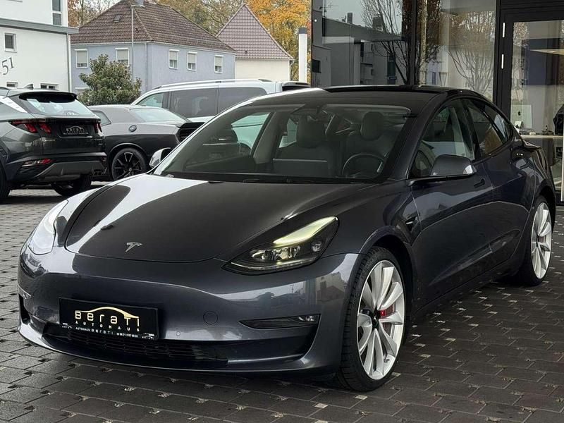 Gebraucht Tesla Model 3 Performance 392 kW (534 PS) 2021 Midnight silber metallic (metallic) Limousine