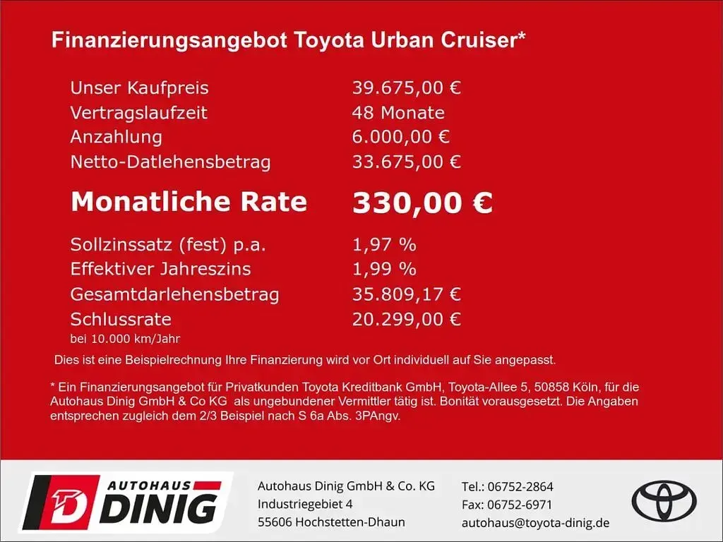 Neu Toyota Urban Cruiser 127 kW (174 PS) 2026 Gruen SUV