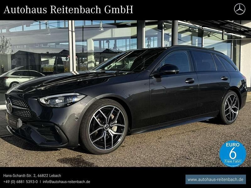 Lack graphitgrau Gebraucht 2022 Mercedes C300 AMG Kombi | 42.777 € - Bild 1/4