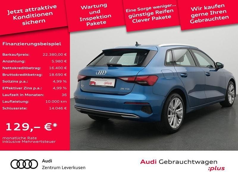 Usata Audi A3 Advanced 150 CV (110 kW) 2021 Blu Berlina