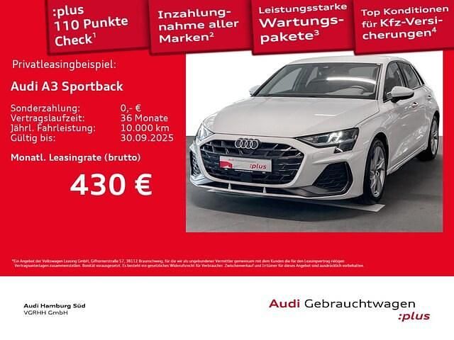Z9 arkonaweiß Gebraucht 2025 Audi A3 S-Line Limousine | 32.950 € (Fairer Preis) - Bild 1/3