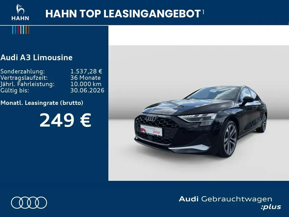 Gebraucht Audi A3 Advanced 150 PS (110 kW) 2025 Schwarz Limousine