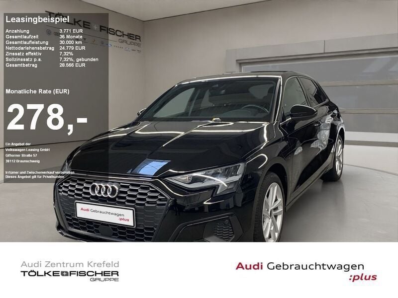 Schwarz Gebraucht 2022 Audi A3 Sportback e-tron Basis Limousine | 24.979 € (Fairer Preis) - Bild 1/4