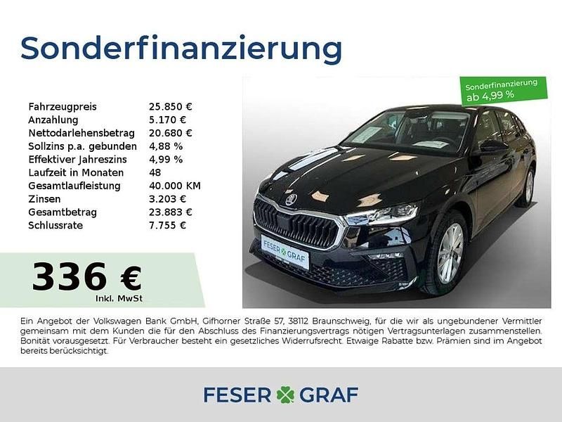 Neu Skoda Scala Selection 116 PS (85 kW) 2025 Schwarz Kleinwagen
