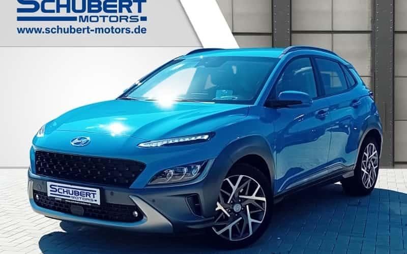 Blau Gebraucht 2021 Hyundai Kona Prime SUV | 22.490 € (Etwas zu teuer) - Bild 1/4