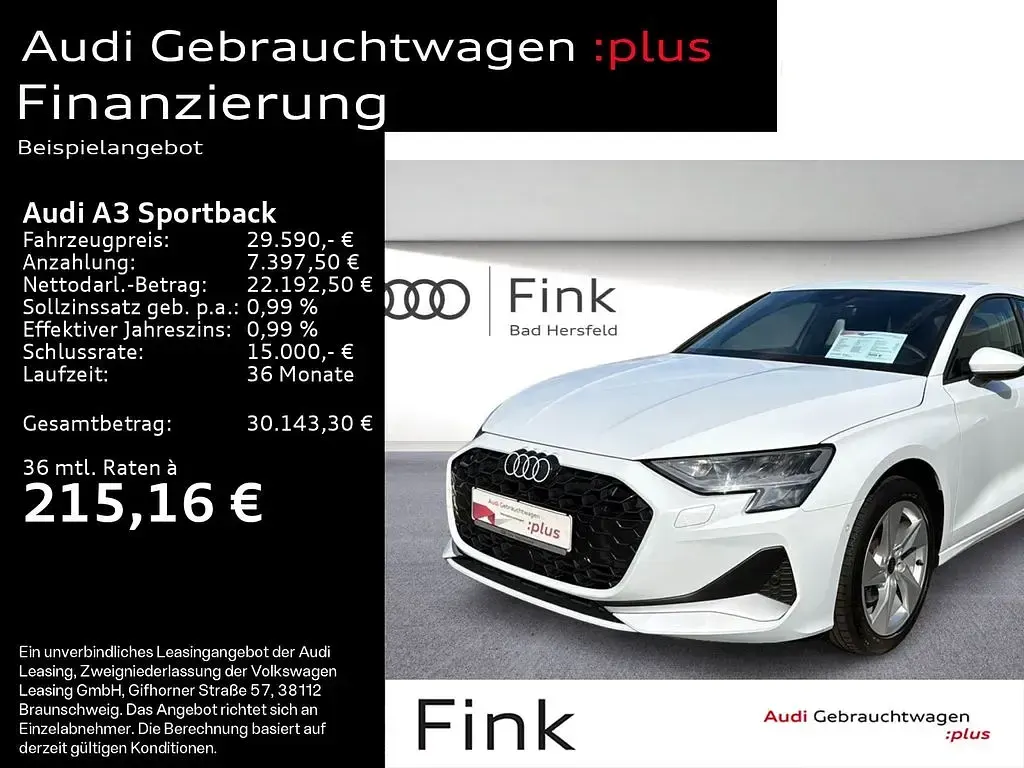 Gebraucht Audi A3 Advanced Plus 150 PS (110 kW) 2025 Limousine