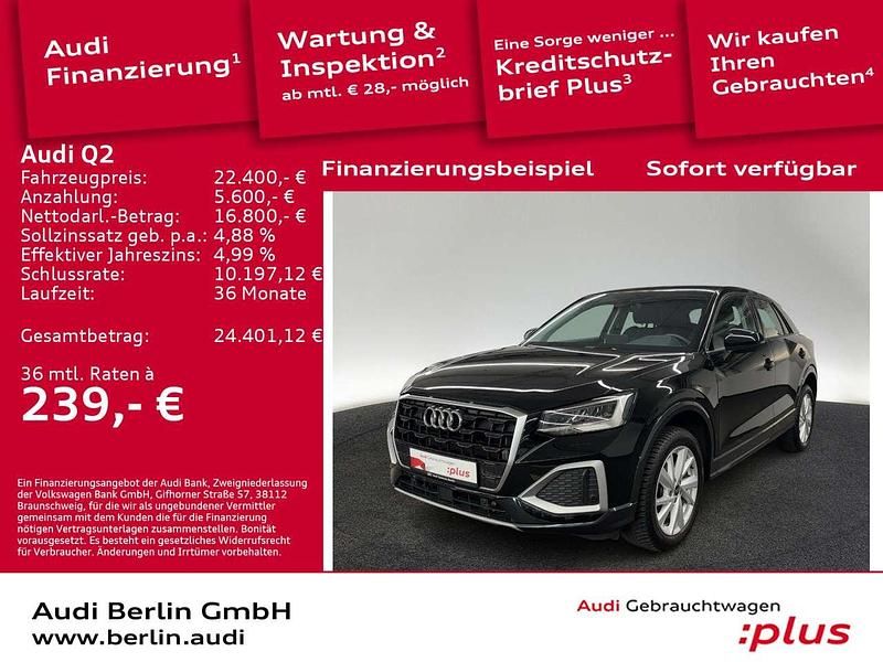 Mythosschwarz metallic Gebraucht 2022 Audi Q2 Advanced Plus SUV | 22.400 € (Guter Preis) - Bild 1/3