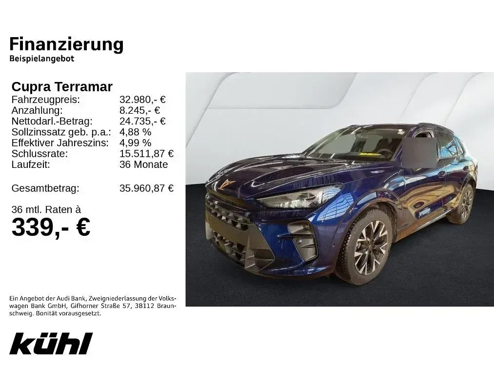 Second-hand Cupra Terramar 150 CP (110 kW) 2025 Albastru SUV