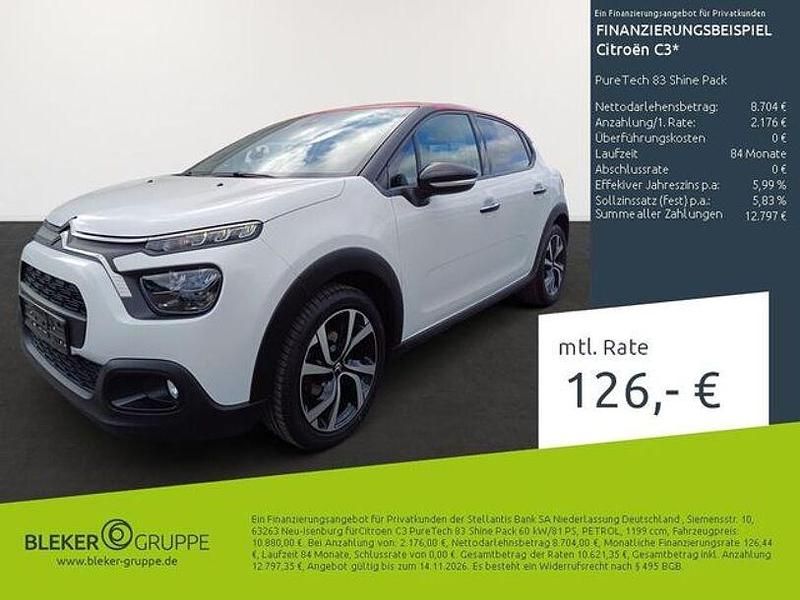 Weiß Gebraucht 2023 Citroën C3 PureTech Kleinwagen | 10.880 € (Guter Preis) - Bild 1/3