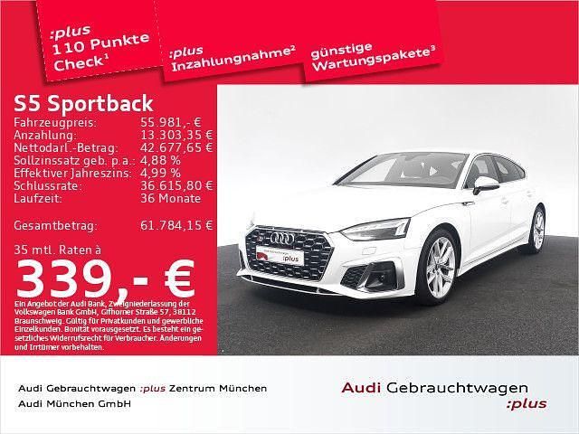 Ibisweiß Gebraucht 2023 Audi S5 Sportback Ambiente Kleinwagen | 55.981 € (Fairer Preis) - Bild 1/2