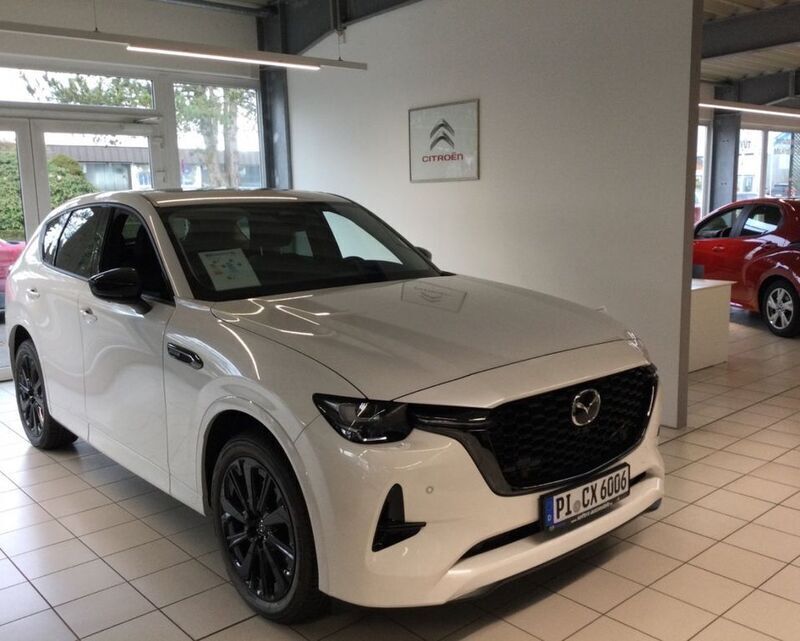 Rhodium white Gebraucht 2024 Mazda CX-60 Homura-Line SUV | 53.300 € (Teuer) - Bild 1/4