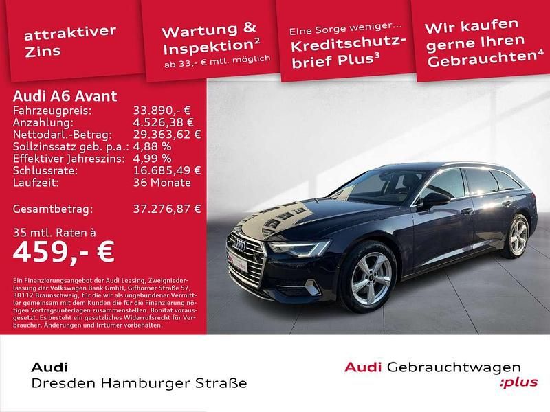 Firmamentblau metallic Gebraucht 2022 Audi A6 Sport Kombi | 33.890 € (Fairer Preis) - Bild 1/3