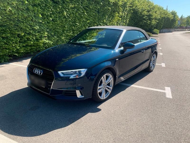 Blau Gebraucht 2017 Audi A3 Cabriolet S-Line Cabrio | 22.200 € (Etwas zu teuer) - Bild 1/4