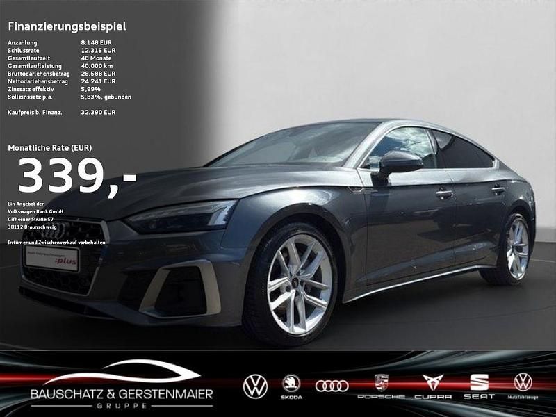 Grau Gebraucht 2022 Audi A5 Sportback S-Line Kleinwagen | 32.390 € (Fairer Preis) - Bild 1/4