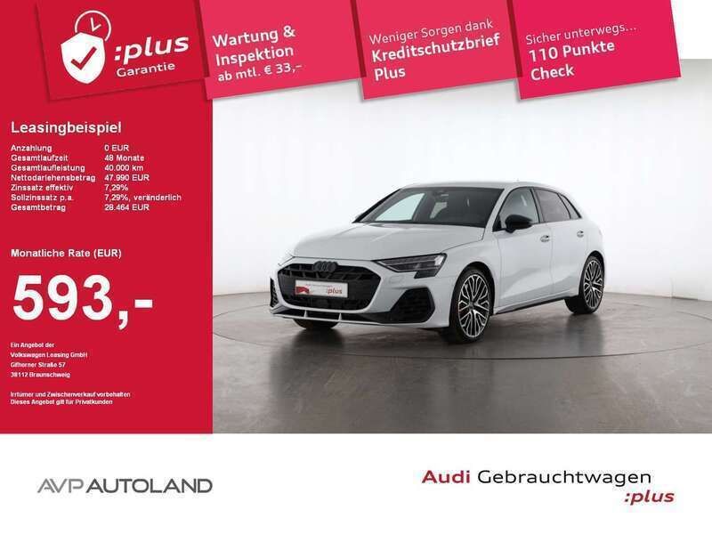 Gletscherweiss metallic Gebraucht 2024 Audi S3 Ambiente Limousine | 47.990 € (Fairer Preis) - Bild 1/3