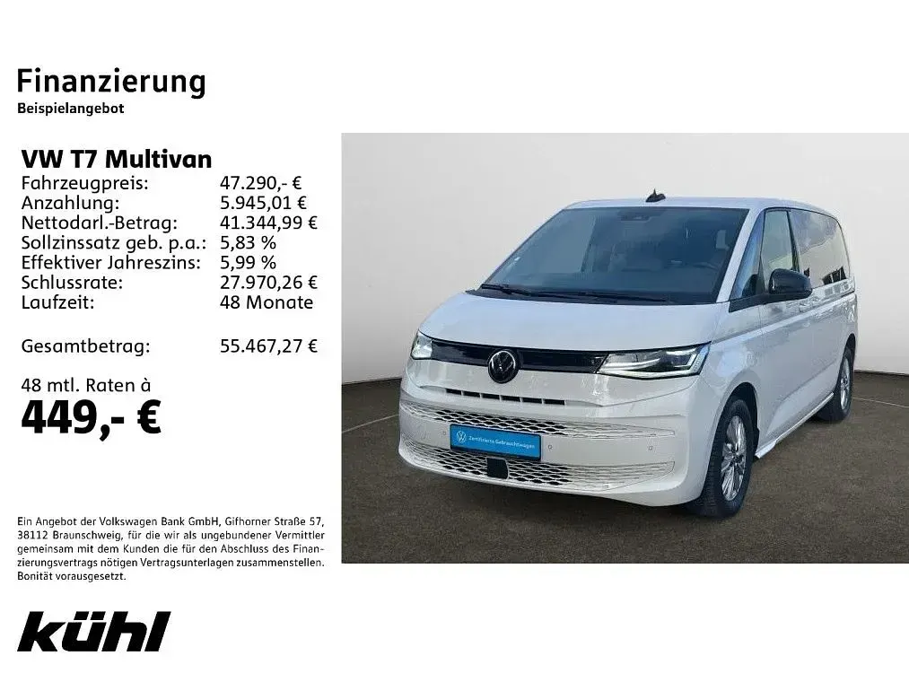Używany VW T7 150 KM (110 kW) 2024 Biały Van