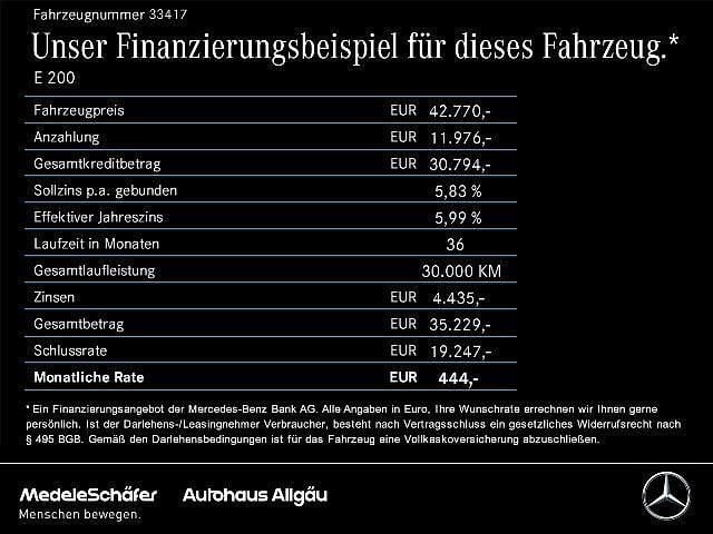 Schwarz Gebraucht 2024 Mercedes E200 Avantgarde Limousine | 42.770 € (Superpreis) - Bild 1/2