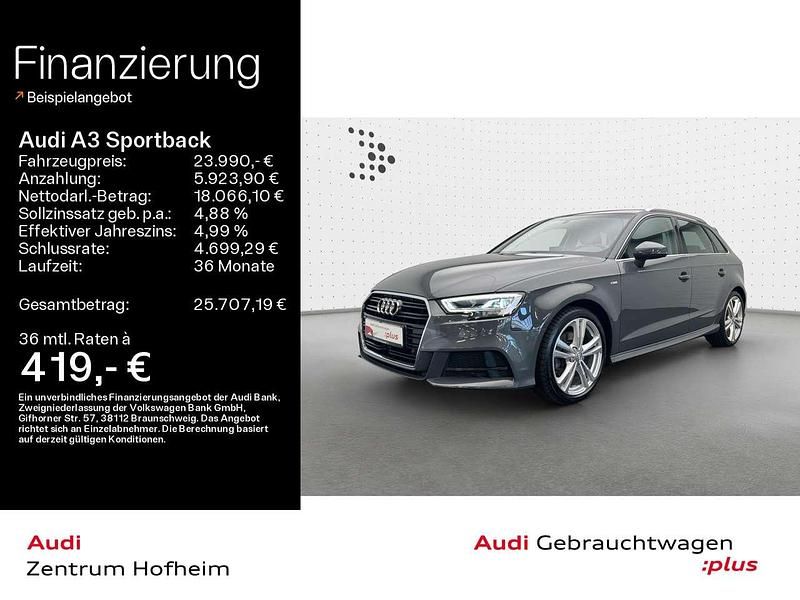 Nanograu metallic Gebraucht 2019 Audi A3 Sport Limousine | 23.990 € (Etwas zu teuer) - Bild 1/4