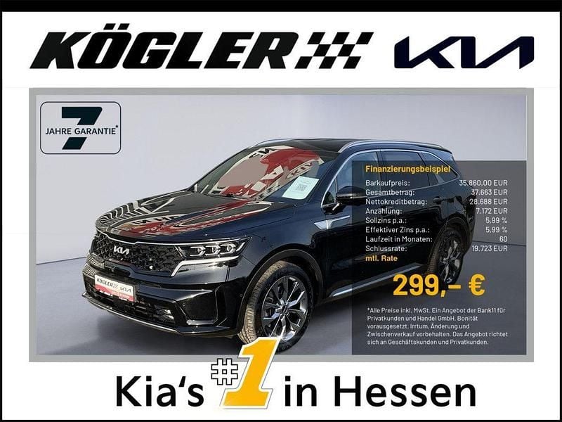 Schwarz Gebraucht 2021 Kia Sorento Platinum SUV | 35.860 € (Fairer Preis) - Bild 1/3