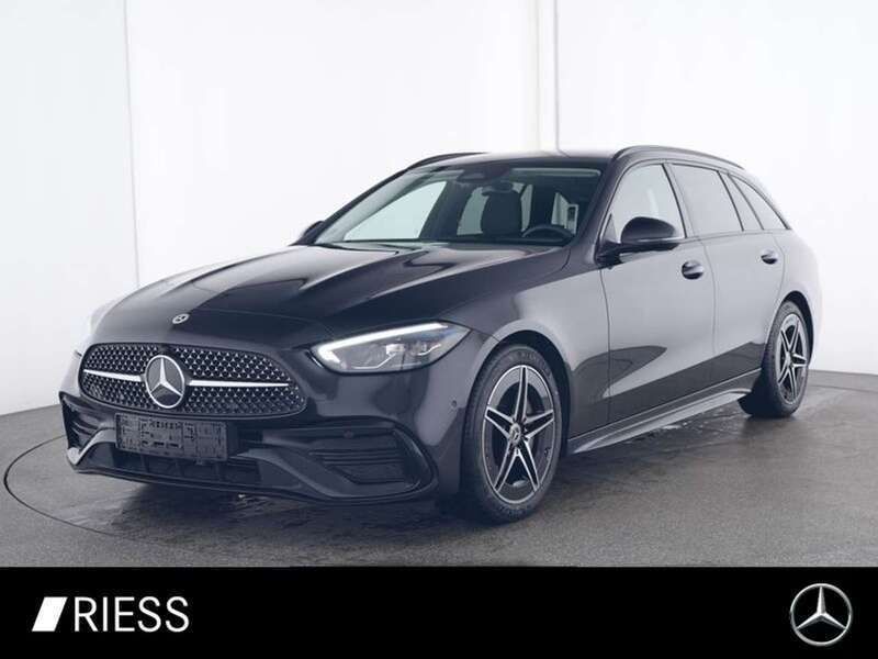 Metalliclack obsidianschwarz Gebraucht 2024 Mercedes C220 AMG Kombi | 41.800 € (Fairer Preis) - Bild 1/4