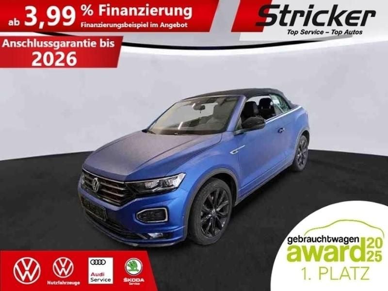 Ravennablau Gebraucht 2021 VW T-Roc Cabriolet R-line Edition Cabrio | 25.946 € (Fairer Preis) - Bild 1/4