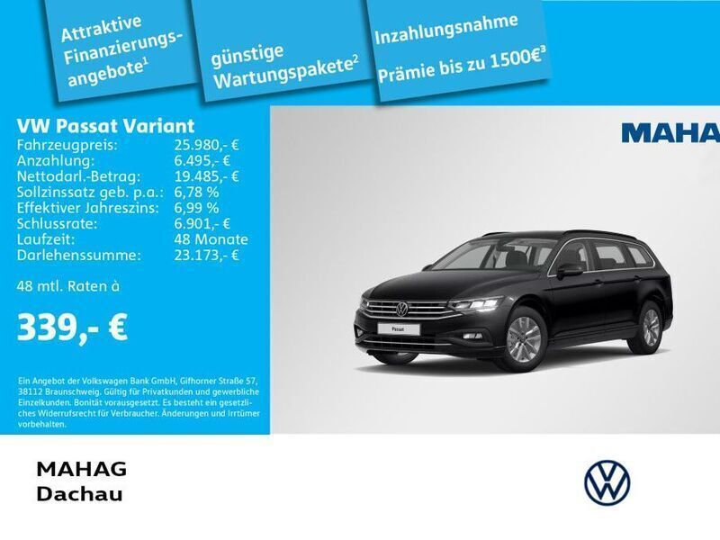 Schwarz Gebraucht 2023 VW Passat Business Kombi | 25.980 € (Fairer Preis) - Bild 1/1