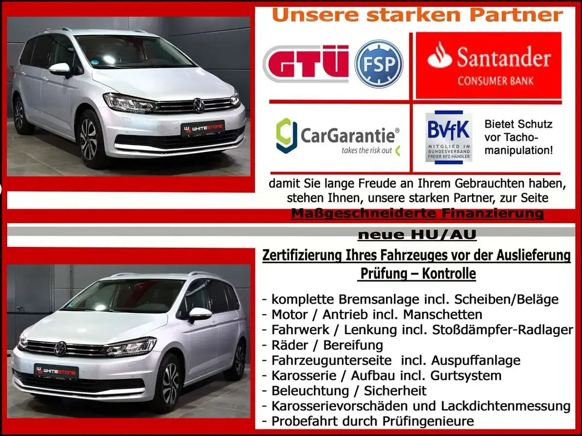 Gebraucht VW Touran 150 PS (110 kW) 2022 Silber Van / Kleinbus