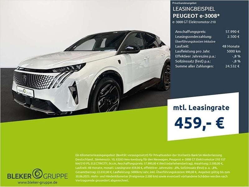 Met. okenit weiß Neu 2025 Peugeot e-3008 GT SUV | 52.790 € (Fairer Preis) - Bild 1/3