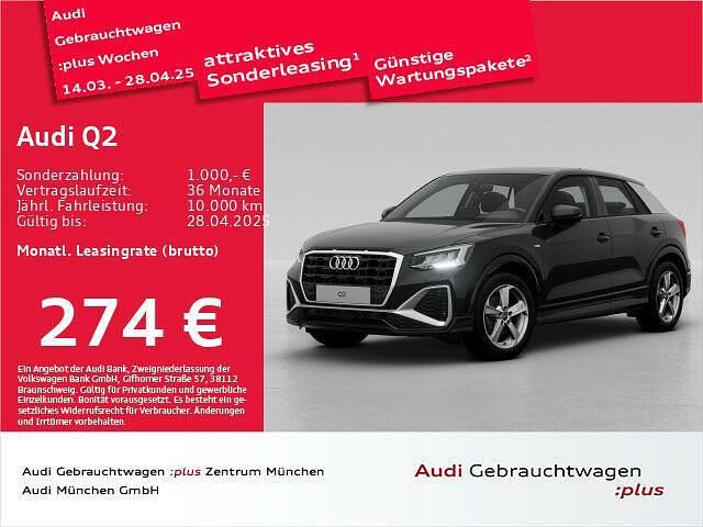 Gebraucht Audi Q2 S-Line 150 PS (110 kW) 2024 Mythosschwarz metallic SUV