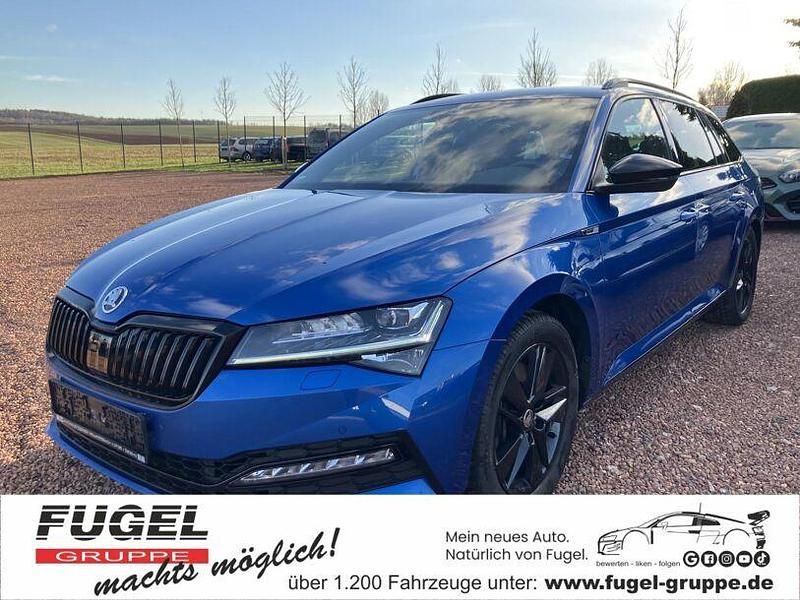 Raceblau metallic Gebraucht 2022 Skoda Superb SportLine Limousine | 33.999 € (Fairer Preis) - Bild 1/4