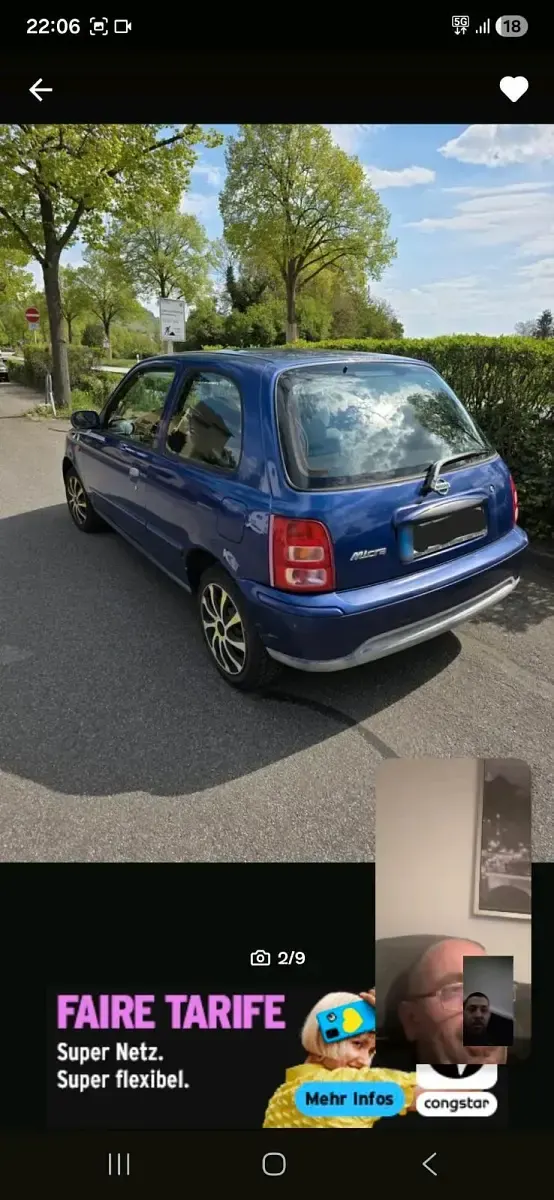 Gebraucht Nissan Micra 60 PS (44 kW) 2002 Blau Kleinwagen