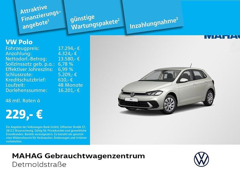 Grau Gebraucht 2023 VW Polo Life Limousine | 17.294 € (Fairer Preis) - Bild 1/3