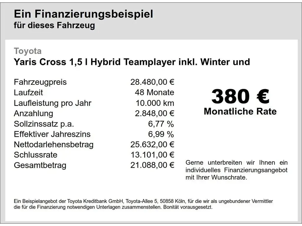 Neu Toyota Yaris 92 PS (67 kW) 2026 Gruen Kleinwagen