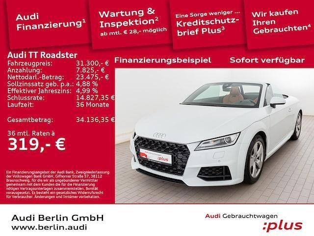 Gletscherweiß metallic Gebraucht 2021 Audi TT Roadster Cabrio | 31.300 € (Guter Preis) - Bild 1/3